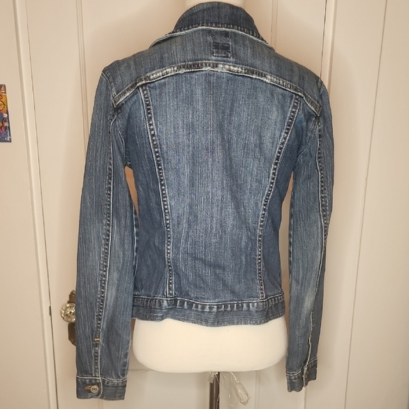 GAP Stretch Women's Blue Denim Jacket - Picture 3 of 4
